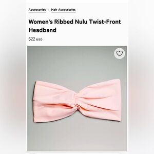 Lululemon Ribbed Niki twist front headband